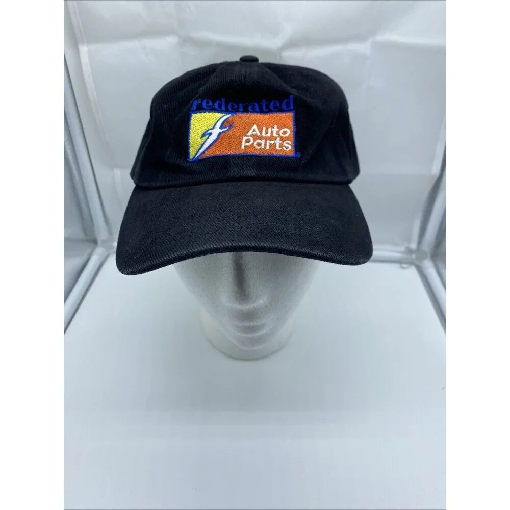 Federated Auto Parts Black Baseball Hat Cap Adjustable Strap-back Reybestos - Picture 2 of 7